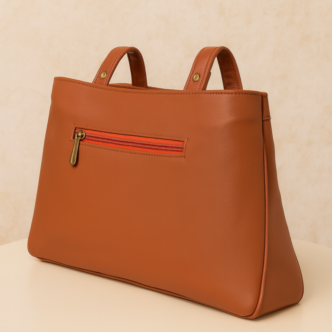 Blush Structured Tote Handbag For Women